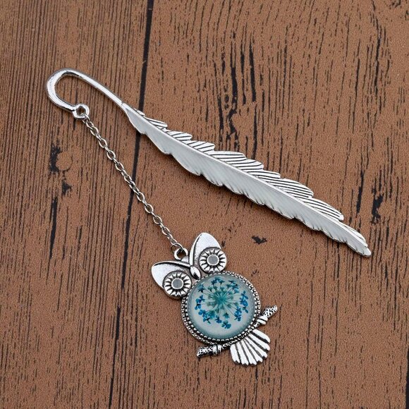 Bookmark - Owl Feather Glow in The Dark Luminous Metal Bookmark - Picture 2 of 10